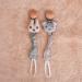 Paperkiddo 2pcs Pacifier Chain - Nickel-Free Clips Cotton Muslin 22cm for Babies - Bear & Hare Design - Buy Online on GoSupps.com