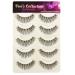 Vivis 5 Pairs Eyelashes Natural Lashes Long Cross Wispies False Black Wispy Doll Lashes Soft Clear Band Handmade Fake Lashes V001