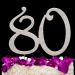 80 Cake Topper for 80th Birthday - Rhinestone Number Party Supplies & Decoration Ideas (Silver) - Buy Online on GoSupps.com