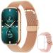 KALINCO Slim Fitness Tracker, Smart Watch with Heart Rate, Blood Oxygen, Blood Pressure and Sleep Monitor, Activity Tracker & Pedometer, Calories Step Counter for Women Men, 2 Bands Included Rose Gold+Pink Gold