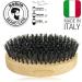 Wood Natural Beard Brush - Beard Splendor with Wild Boar Bristles | Oval Beard Care | Made in Italy - Buy Online on GoSupps.com