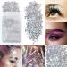 Euphoria Face Jewels Gems + Chunky Glitter Stickers - Luminous Rhinestones for Festivals, Raves, Cosplay - Halloween Glow in The Dark Silver Glitter - 4 Sheets + 10g - Buy Online on GoSupps.com