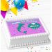 MERMAID PINK PURPLE BIRTHDAY PERSONALISED ICING EDIBLE COSTCO CAKE TOPPER R1-484 - Buy Online on GoSupps.com