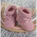 Royal Icon Baby Booties 0-3 Months - Knitted Bow Baby Boots for Boys & Girls - Warm & Safe Baby Slippers - Newborn Bootees Ri359 (Rose Gold) - Buy Online on GoSupps.com