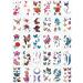 XJL Flowers Butterflies Temporary Tattoos - 60 Sheets | Water Transfer Fake Tattoo Stickers for Women, Girls, and Kids | Body Art Decoration - Buy Online on GoSupps.com