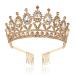 Princess Crystal Tiara Crown with Comb - Queen Rhinestone Crown  Tiaras and Crowns for Women Wedding  Headband Costume Party Hair Accessories with Gemstones Colorful
