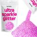 Hemway Ultrafein/Extra Fine Glitter Ultra -Sparkle 100g 3.5 ounces Cosmetic Safe 1/128 ".008" 0.2mm - Pink Holographic Pink Hologram