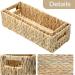 Graciadeco Water Hyacinth Storage Baskets 2 Pack - Toilet Tank Top & Back Storage Solution - Wicker Baskets for Toilet Paper - Long Narrow Design for Stylish Organization - Buy Online on GoSupps.com