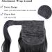 18" Ponytail Extension Human Hair Real Remy Curly Wavy #1 Jet Black (90g) - Buy Online on GoSupps.com