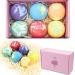 ToyRis Bath Bombs Gift Set-6 Extra Large 5.9oz with Hairpin Inside The Package Essential Oils Bubble Bath for Moisturizing Dry Skin Pretty Suprise Gifts for Womens and Girls six pcs