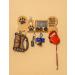 Emotiset Wooden Wall Hangers with 6 Hooks Customizable Dog & Pet Accessory Organizer with Chalkboard & Marker | Ideal for Animal Lovers - Buy Online on GoSupps.com
