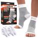 Fit Nation Plantar Fasciitis Support Socks for Weak Ankles Arches Heels (2 PAIRS) Ultimate Compression Sleeves For Your Aching Feet For Running - Get That Spring Back In Your Step L-XL White