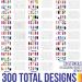 Custom Body Art Airbrush Nail Stencils - Design Series #12 - Set of 20 Individual Nail Templates with 360 Unique Designs - Buy Online on GoSupps.com