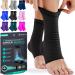 MODVEL Ankle Brace for Women & Men - 1 Pair of Ankle Support Sleeve & Ankle Wrap - Compression Ankle Brace for Sprained Ankle Achilles Tendonitis Plantar Fasciitis & Injured Foot - Large Black