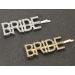 Bride Hair Clips: Penta Angel 2Pcs Gold & Silver Rhinestone Letter Pins - Bridal Shower & Wedding Hair Accessories for Women & Girls - Buy Online on GoSupps.com