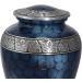 Hind Handicrafts Silver Engraved Adult Cremation Urn for Human Ashes - Handcrafted Funeral Memorial Ashes Urn - Large Burial Urn - Bag Included (7.5" x 7.5" x 9.5"- 200lbs or 91kg Cloud Blue) 7.5" x 7.5" x 9.5"- 200lbs or 91kg Blue silver - Buy Online on GoSupps.com