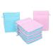 Betz 10 pieces wash gloves Palermo 100% cotton washcloth set size 16x21 cm color rose and turquoise