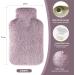 Samply 2L Rubber Hot Water Bottle with Luxury Faux Fur Cover - Pink | Bed Warmer & Pain Relief Solution - Buy Online on GoSupps.com