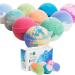 360Feel Bath Bombs Gift Set 6 Large USA made -Made with Essential Oil -All Natural Organic Bath Fizzies- Gift ready box - Aromatherapy Organic Bath Bomb for Women Men and Kids - Gift ready box 6-Assorted Set of 6