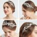 Oriamour Flower Design Wedding Headband with Freshwater Pearls - Rose Gold Bridal Hair Accessories - Buy Online on GoSupps.com