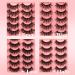 Newcally 20MM Dramatic Fluffy Fake Eyelashes Multipack - 20 Pairs | Long Thick Volume False Lashes in 4 Styles | Curly Soft Wispy 5D Faux Mink Eye Lashes - Buy Online on GoSupps.com