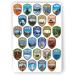 Collection 63 National Parks USA Shield Vinyl Stickers Set - 1 x 1.5 inch Passport Colors - Map of US National Parks - Buy Online on GoSupps.com