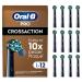 Oral-B Pro Crossaction Auded brushes for electrical toothbrush 12 pieces tooth cleaning X-bristen original oral-B toothbrush attachment mailbox-capable packaging made in Germany black 12 pieces (1 Pack) Crossaction