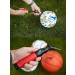 Valiant Dual Action Sports Ball Pump Inflator with Needles & Pouch - Portable Hand Held Air Pump for Soccer, Football, Volleyball, Rugby, Netball, and Basketball - Buy Online on GoSupps.com