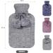 Samply 2L Hot Water Bottle with Knitted Cover - Grey | Hot and Cold Compress for Pain Relief - Buy Online on GoSupps.com