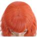 FAELBATY Orange Short Bob Wig with Air Bangs | Shoulder Length Curly Wavy Synthetic Cosplay Wig for Women | Perfect for Girl Costumes - Buy Online on GoSupps.com