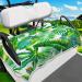 ENYORSEL Golf Cart Seat Covers, 100% Microfiber Golf Cart Seat Towel/Blanket with Unique Patterns, 52x32'', Universal for Most EZGO, Yamaha & Club Car ect of 2-Seat Golf Carts, Easy Install and Clean Tropical Palm