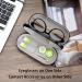 Muf 2 in 1 Double Sided Portable Contact Lens and Eyeglasses Case - Travel Kit with Mirror, Tweezer, Solution Bottle - Green/Black - Buy Online on GoSupps.com
