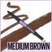 Maybelline New York Express Brow 2-in-1 Pencil and Powder Medium Brown 0.02 fl. oz. (Pack of 2) - Buy Online on GoSupps.com