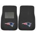 FANMATS NFL Unisex-Adult 2-Piece Embroidered Team Logo Car Mat Set New England Patriots One Size Black