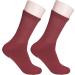 Diabetic Gripper Socks 6 Pack - Unisex Non Skid Slipper Socks for Men and Women, Loose Fitting Design, Physician Approved (Maroon, Size 9-11) - Buy Online on GoSupps.com