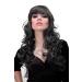 Buy Wig Me Up M-103-44 | Elegant Gray Dark Brown Mix Loose Glatter Pony Wig - 60 cm Length - Buy Online on GoSupps.com