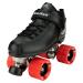 Riedell Skates - Dart - Quad Roller Speed Skates Black 10