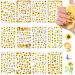 12 Sheets Sunflower Nail Art Stickers Floral Flower Nail Stickers Self-Adhesive Nail Decals Flower Nail Art Decals Colorful Butterfly Flower Nail Stickers for Women Girls  3.74 x 2.56 Inches