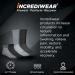 Incrediwear Circulation Socks - Men's & Women's Grey Crew Socks | Large Size for Improved Blood Flow - Buy Online on GoSupps.com