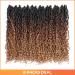 Toyotress Boho Bohemian Faux Locs Crochet Hair Extensions 18 Inches Curly Ends Black (OT30/27) - Buy Online on GoSupps.com