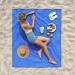 CGEAR Sandlite Beach Mat - Sand-Free, Multi-Use Camping and Picnic Blanket - Sky Blue (Medium) - Buy Online on GoSupps.com