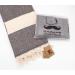 Bazaar Anatolia Turkish Beach Towel - Oversized 100% Cotton Bath Towel 73x38, Quick Dry Throw Blanket - Diamond Black - Buy Online on GoSupps.com