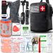 SUPOLOGY Emergency Survival First Aid Kit,135-In-1 Trauma Kit with Tourniquet 36" Splint, Military Combat Tactical IFAK EMT for First Aid Response, Disaster Home Camping Emergency(Upgraded Bag) Black