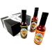 Dave's Insanity Sauces 3-Flavor Variety: One 5 oz Bottle Each of Insanity, Hurtin Habanero, and Ghost Pepper in a BlackTie Box (3 Items Total)