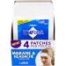 WellPatch Migraine & Headache Cooling Patch - Drug Free Lasts Up to 12 Hours Safe to Use with Medication - Large Patches (4 Packs of 4 Patches) Each 4.3 x 2 in