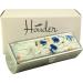 Houder Designer Lipstick Case with Mirror - Velvet Lined Decorative Holder for Purse - Stylish Gift Box - Blue Flowers - Buy Online on GoSupps.com