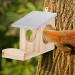 Relaxdays Wooden Squirrel Feeder House with Weatherproof Metal Roof - Hanging Garden Station in Dark Brown - Buy Online on GoSupps.com