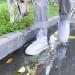 Reusable Waterproof Rain Boot Shoes Cover | Rubber Sole Overshoes for Women and Kids | 1 Pair (Size M) - Transparent - Buy Online on GoSupps.com