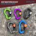 Pamindo Mini Carabiner Set - Screw Cap Aluminum Key Ring Hooks (2x Anthracite) for Outdoor & Travel - Buy Online on GoSupps.com