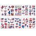 TopFunny Temporary Tattoos - 90Pcs Independence Day American Flag Designs - Patriotic Stickers for Labor Day & Memorial Day - Buy Online on GoSupps.com